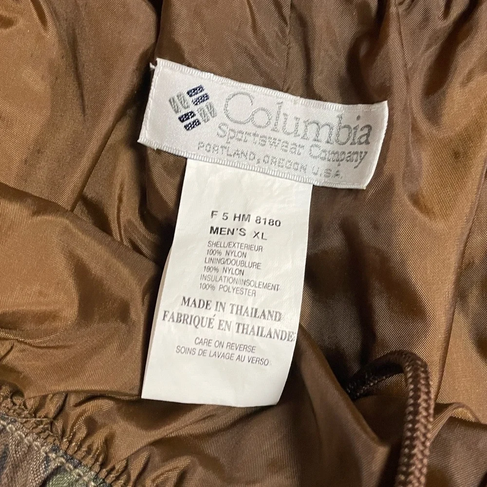 Vintage Columbia Mossy Oak Camo Pants sz XL